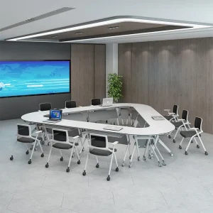 6 Foot Revolving Meeting Training Room Multi-function Combination Moveable Stitching Adjustable Foldable Table