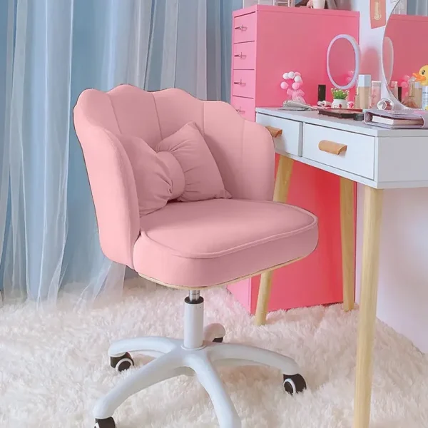 Chair Girls Cute Bedroom Dormitory Computer Chair Comfortable Swivel Lift Back Desk Chair Makeup Stool Writing - Image 7
