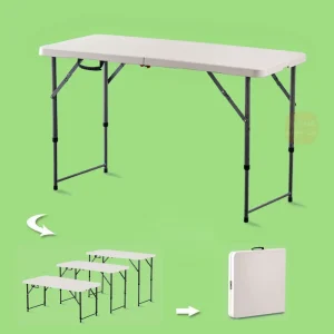 Durable Outdoor Indoor Foldable Portable Space-saving Office Camping Dining Business Events Table Computer Conference Party Desk