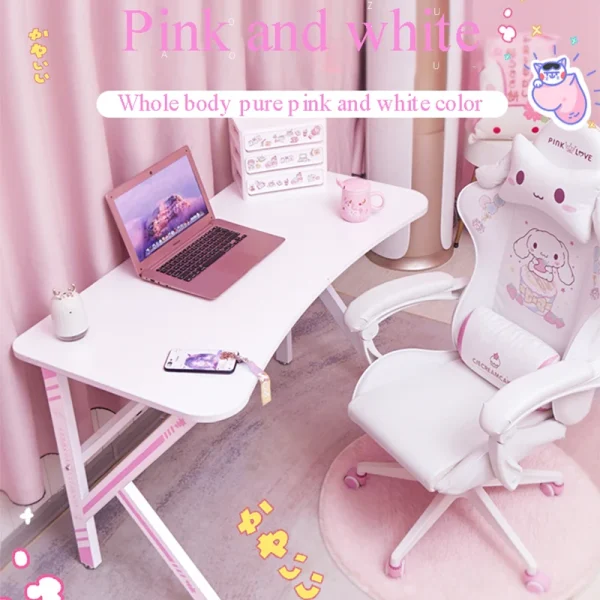 Pink Game Table Cute Girl Desktop Computer Table Height Adjustable Simple Modern Length 120cm Wide Expanded Conference Desk