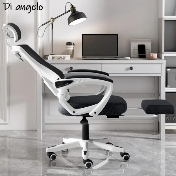 1PC Learning Chair Long Sitting Computer Chair Home Comfortable Office Chair Study Desk Student Chair Backrest Ergonomic Chair - Image 2