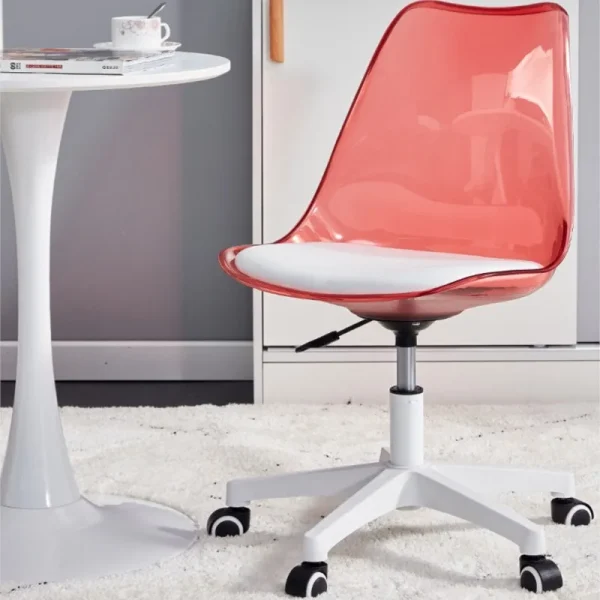 Transparent Office Computer Chair Swivel Chair Make-up Study Swivel Lift High Stool Front Desk Student Dormitory Study Chair - Image 6