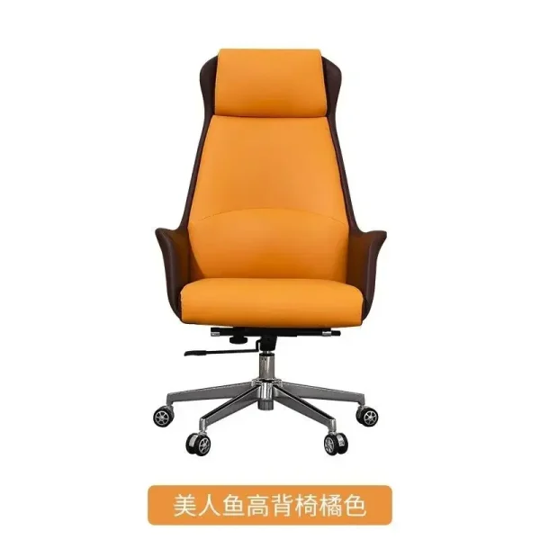 Computer chair, home electronic sports chair, comfortable and durable leather office chair, rotating lift chair - Image 14