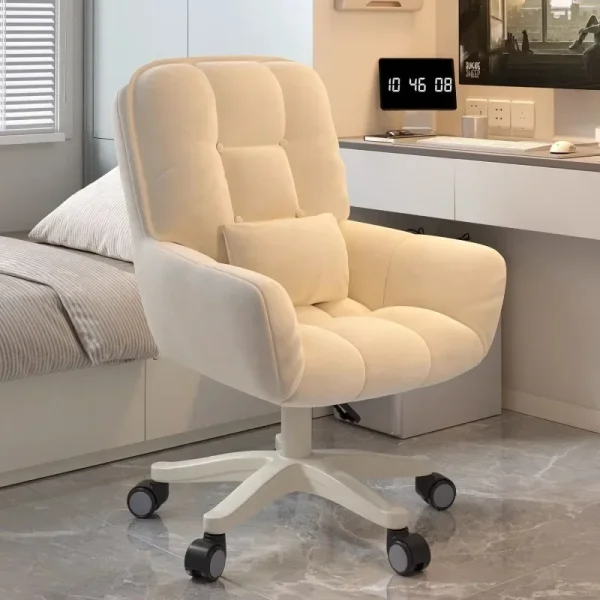 Computer Chair Dormitory Chair Girls Bedroom Comfortable Sedentary College Student Desk Makeup Stool Office Live Stream Swivel - Image 3