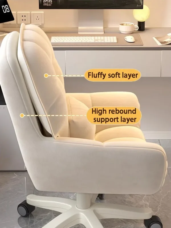 Ergonomic Office Chairs Backrest Swivel Armchair for Bedroom Relax Computer Chair Student Chair with Wheels Furniture for Home - Image 3