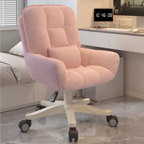 Computer Chair Dormitory Chair Girls Bedroom Comfortable Sedentary College Student Desk Makeup Stool Office Live Stream Swivel