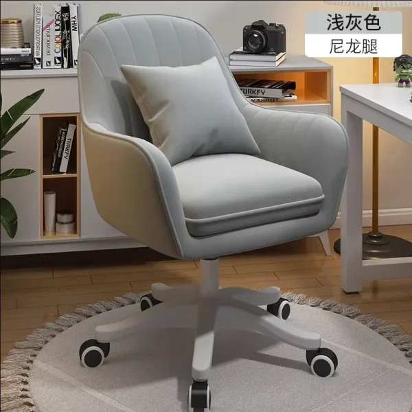 Velvet Desk Makeup Chair with Wheels, Gold Desk Chair Adjustable Swivel Home Office Chair for Office Living Room Bedroom - Image 9