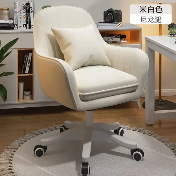 Velvet Desk Makeup Chair with Wheels, Gold Desk Chair Adjustable Swivel Home Office Chair for Office Living Room Bedroom - Image 7