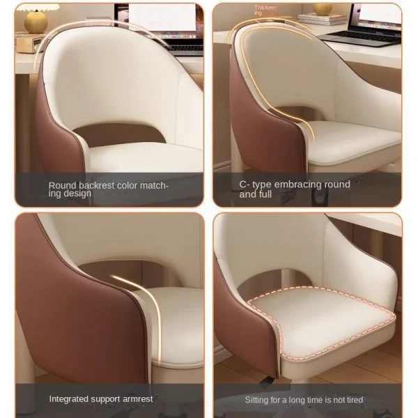 Computer Chair Swivel Chair Bedroom Makeup Chair Dormitory Student Study Desk Backrest Chair Living Room Chairs Office Chair New - Image 3