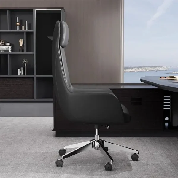 Computer chair, home electronic sports chair, comfortable and durable leather office chair, rotating lift chair - Image 4