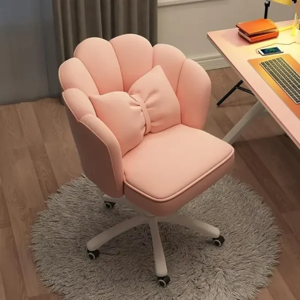 Formwell Home Office Chair Butterfly Chair with Mid-Back Upholstered Modern Tufted Chair Swivel Height Adjustable Velvet - Image 8