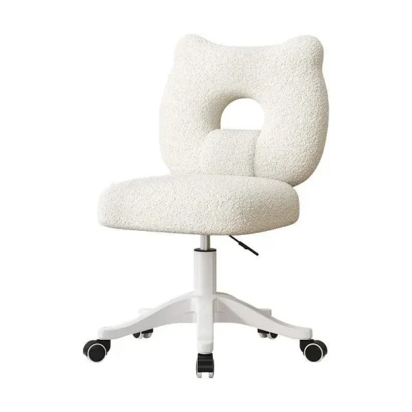 Nordic Home Office Chair Girls' Bedroom Dressing Chair Swivel Lifting Stool Desk Back Chair Ergonomic Soft Bag Chairs - Image 7