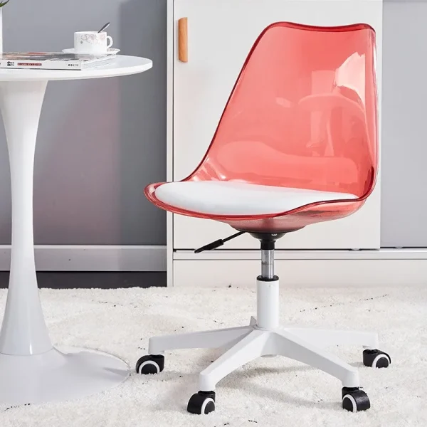 Transparent Office Computer Chair Swivel Chair Make-up Study Swivel Lift High Stool Front Desk Student Dormitory Study Chair - Image 3