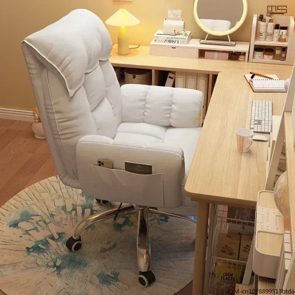 Lazy Sofa Chair High-end Comfort Company Home Office Chairs Girl Bedroom Reclining Backrests, Gaming, Broadcast Chairs - Image 2